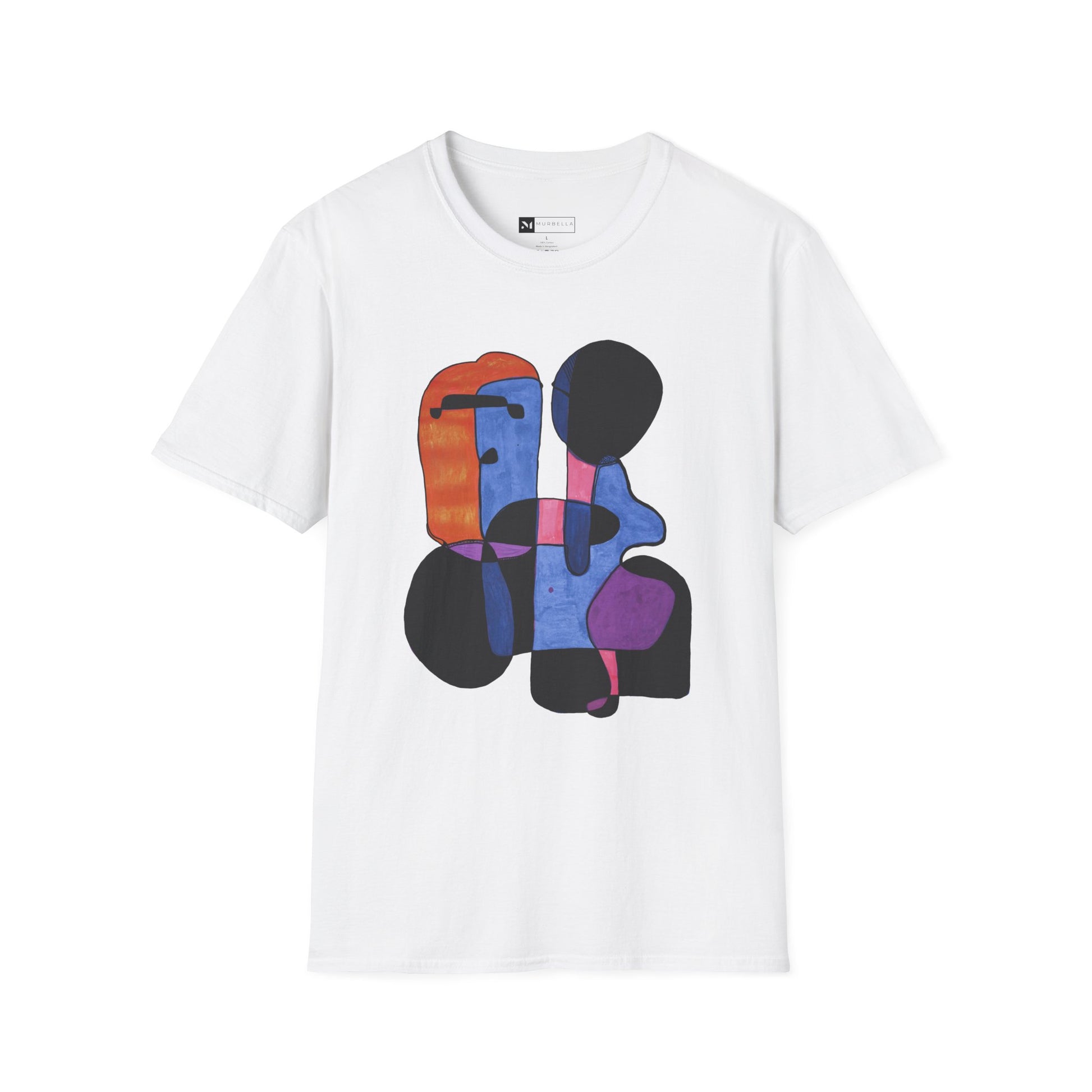 "A Mask, A Rabbit & A Balloon" – Abstract Expressionist Graphic Tee